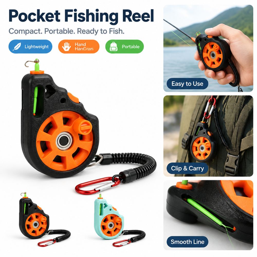 Hand Line Reel Pocket Fishing  - огляд і ціна Fly Reel