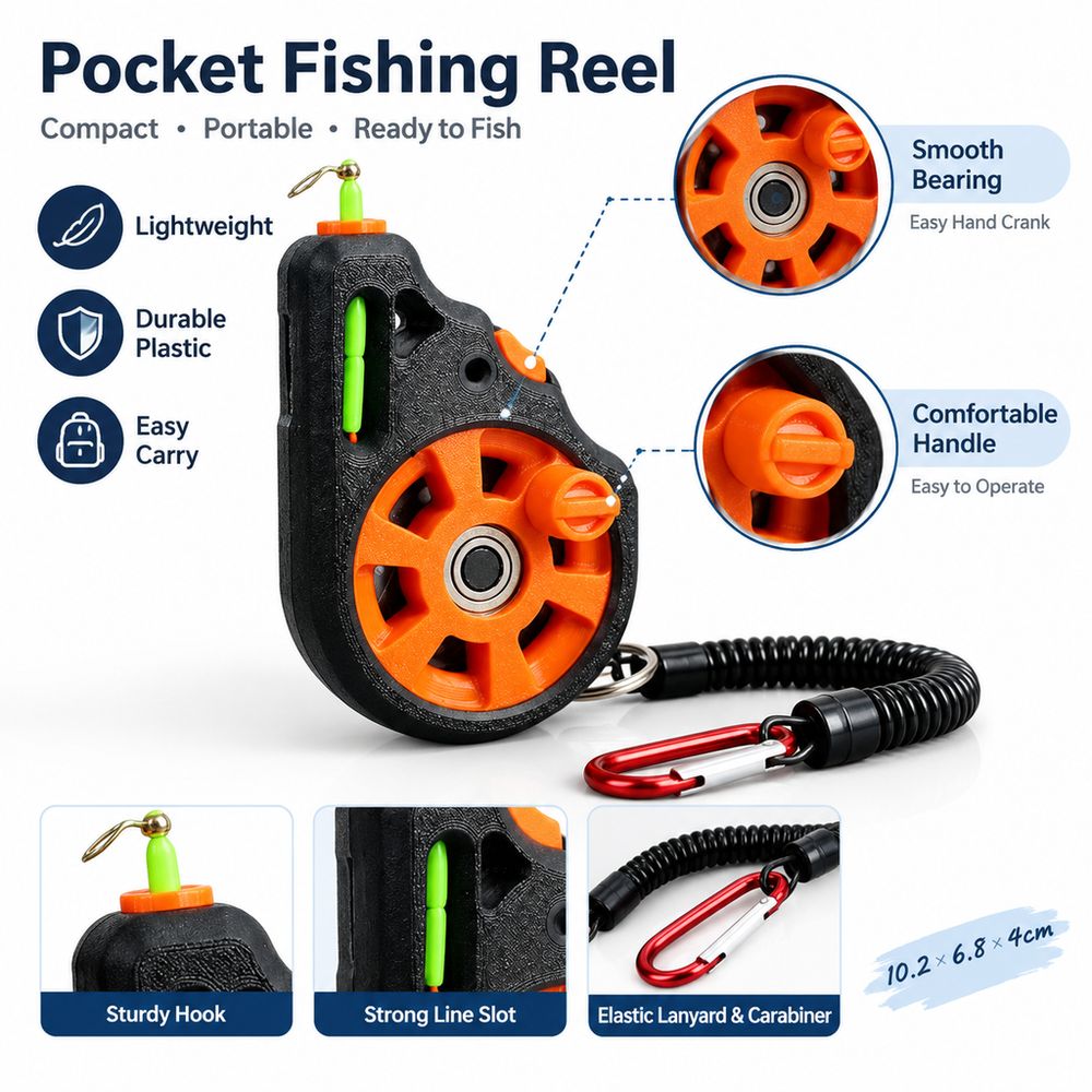 New Hand Line Reel Pocket Fish - огляд і ціна Fly Reel